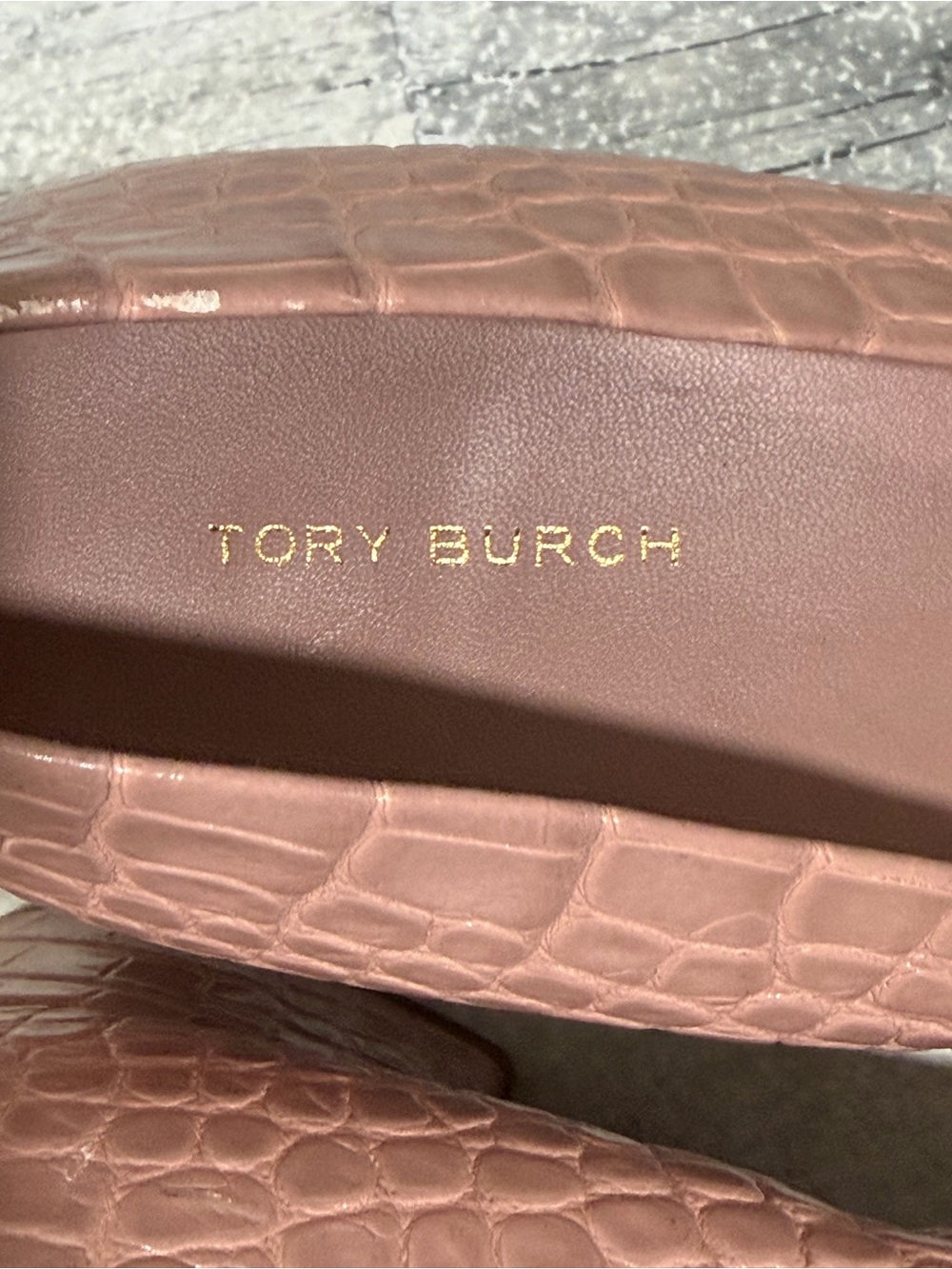 TORY BURCH Georgia Pump soft croc embossed meadowsweet - Size - 10.5 .US - Picture 10 of 11